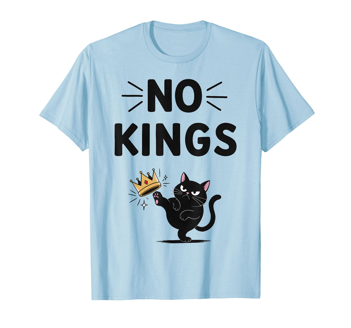 Black Cat No Kings Shirt Men Women No Kings T-Shirt