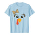 Girl Silly Turkey Face Funny Thanksgiving Running Costume T-Shirt