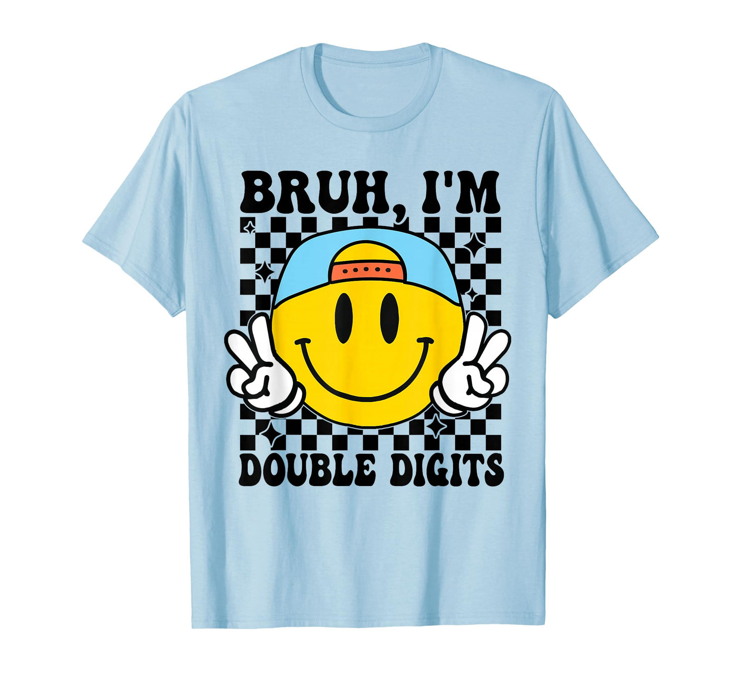 Bruh I'm Double Digits 10 Year Old boy Birthday 10 Birthday T-Shirt