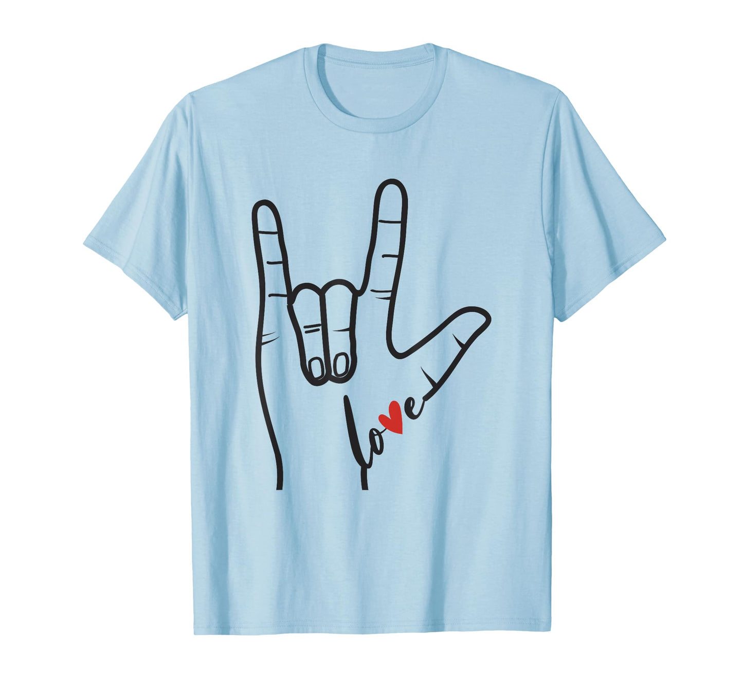 ASL Love You Hand Sign Language T-Shirt