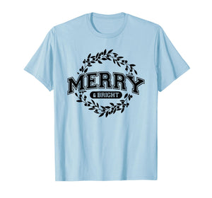 Moody and Uptight Merry and Xmas Bright Matching Couple T-Shirt