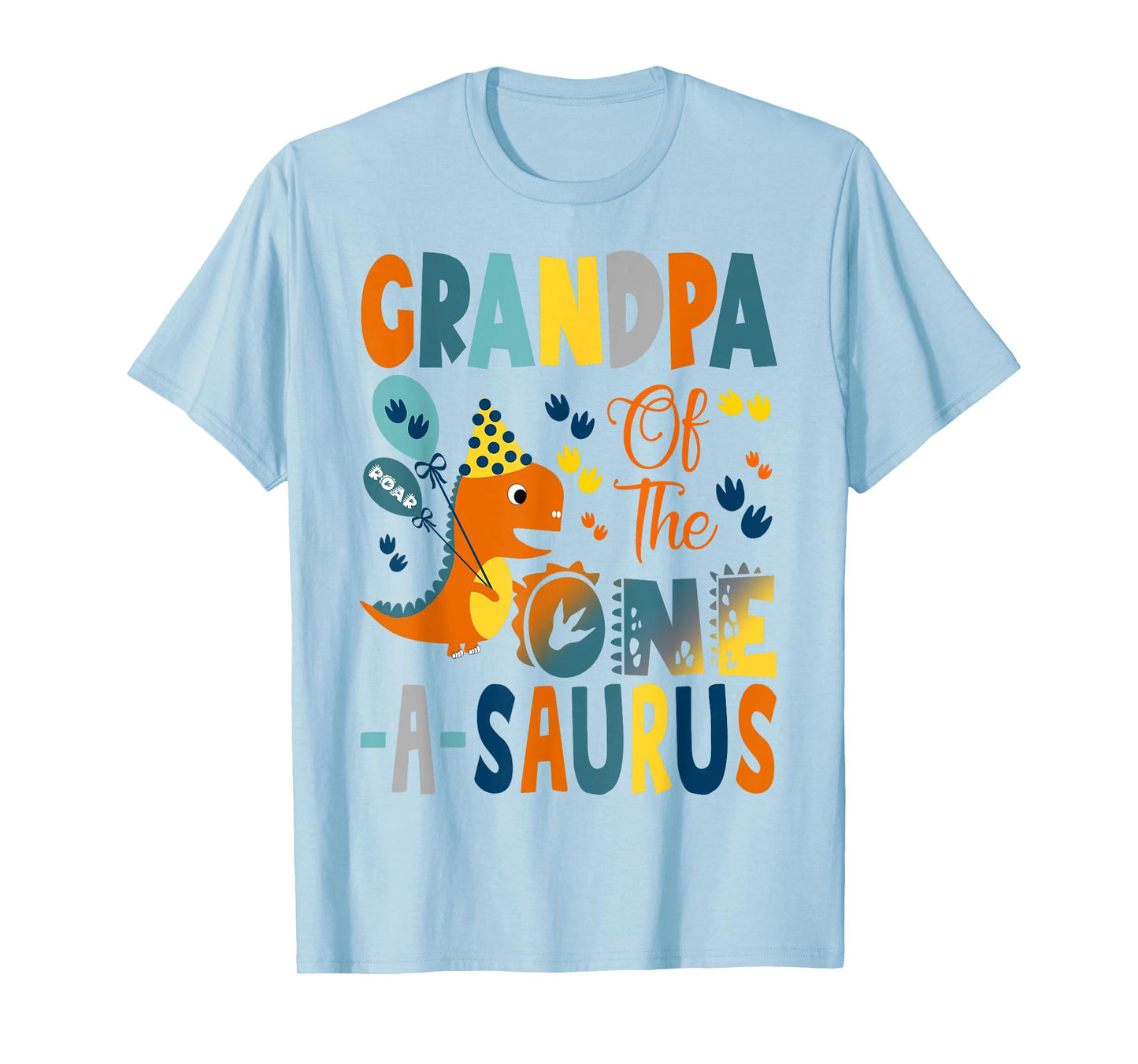 Grandpa of The One-A-Saurus 1st Birthday Boy Dinosaur T-Shirt