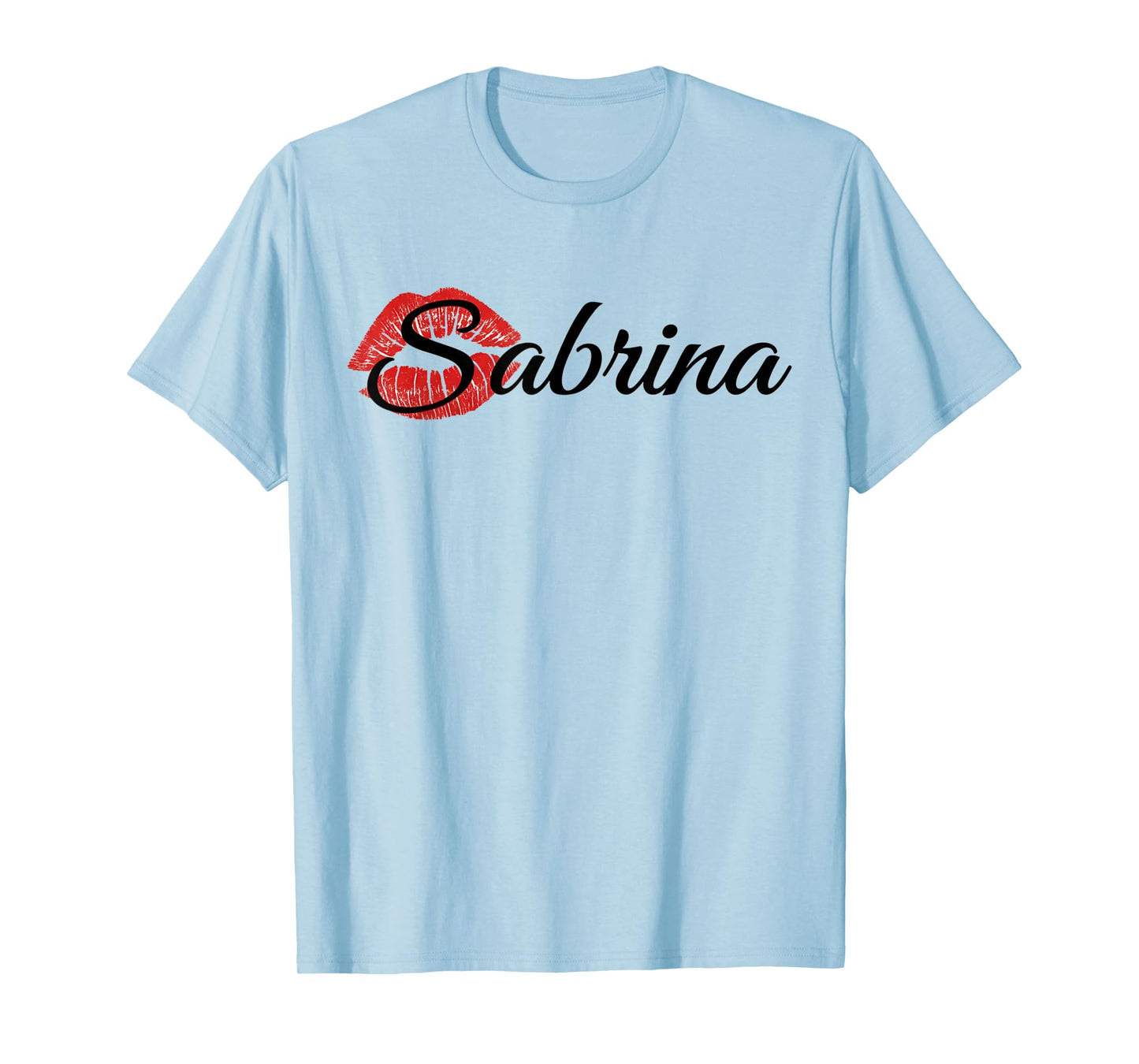 Sabrina Retro Lips Tee Bold Name Birthday T-Shirt