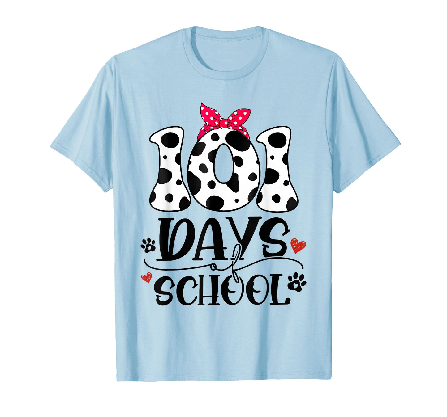 Cute Dog Happy 101 Days School 100 Days Student Teacher T-Shirt