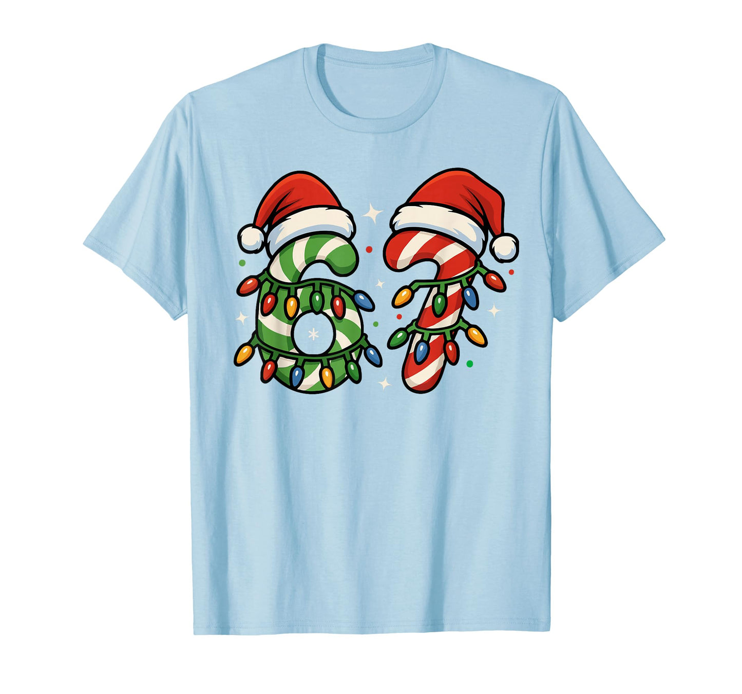 Six Seven Christmas Meme Matching 6 7 Kids Men Funny Holiday T-Shirt