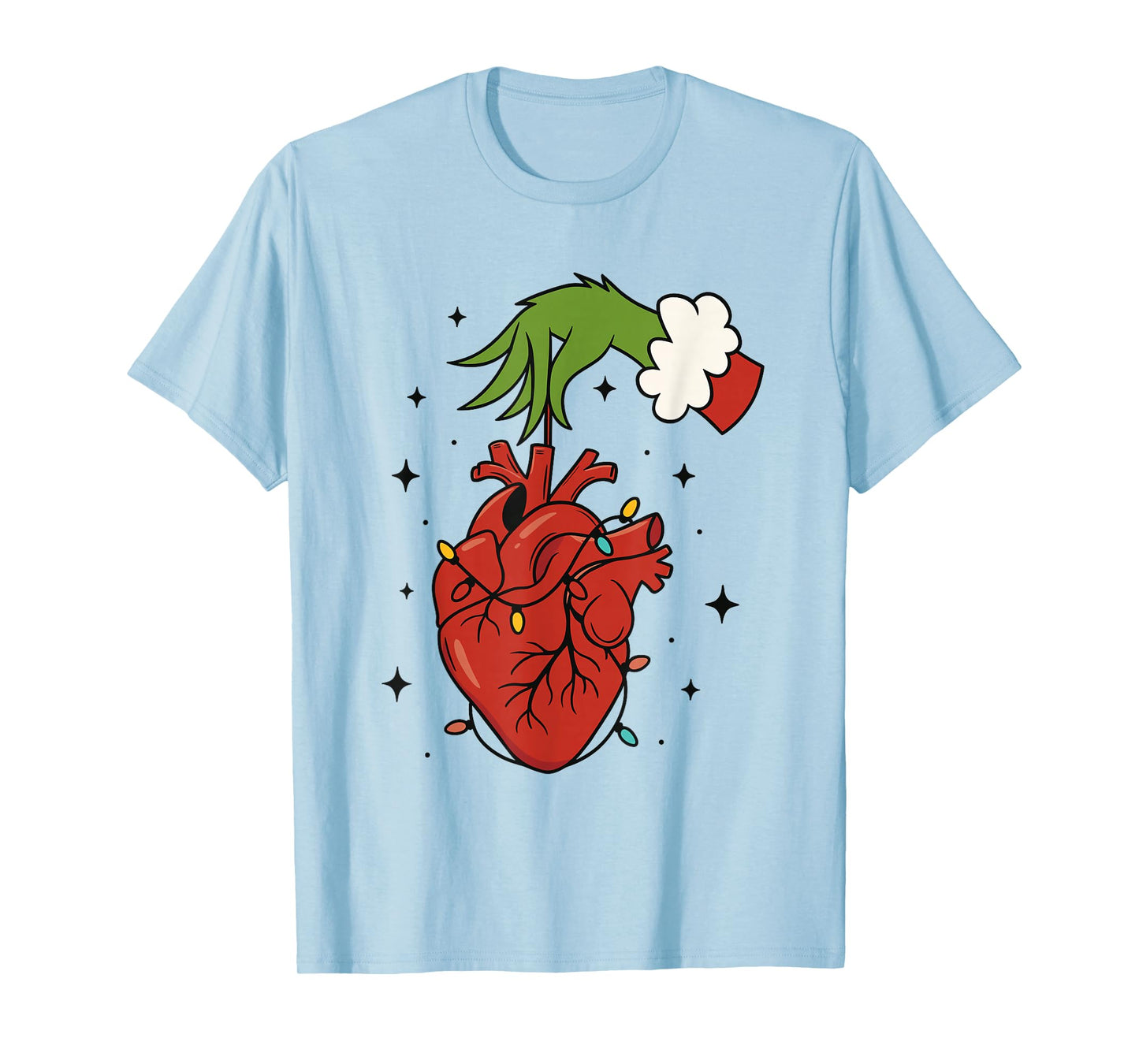 Cardiology Nurse Christmas, Cardiac Nurse Christmas Crew T-Shirt