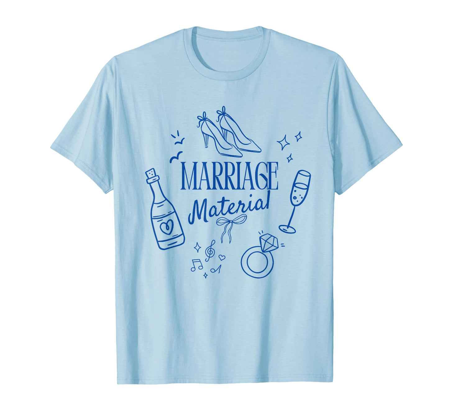 Marriage Material Engagement Bridal Shower Party Bride to be T-Shirt