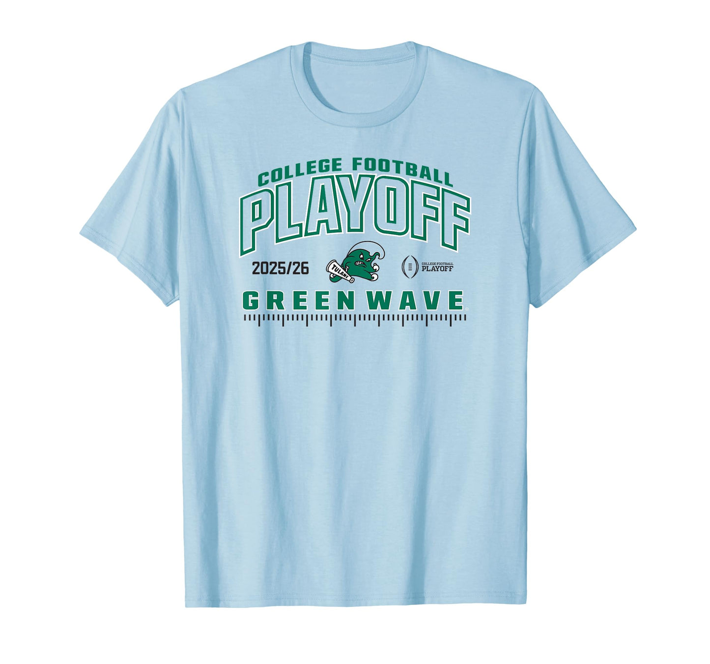 Tulane Green Wave College Football Playoff CFP 2025-26 Blue T-Shirt