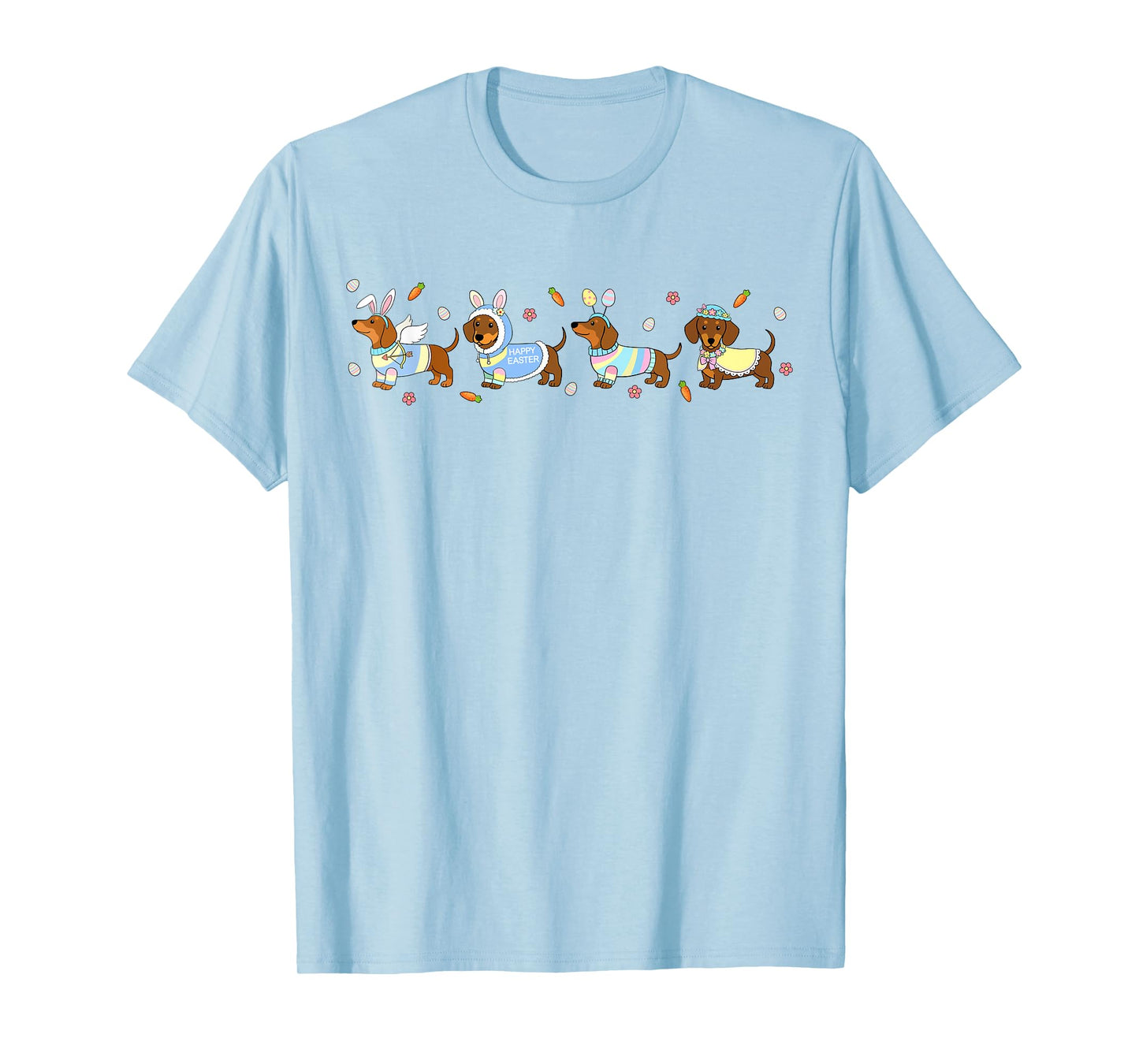 Easter Dachshund Bunny Eggs for Teens Boys Girls Kids Women T-Shirt