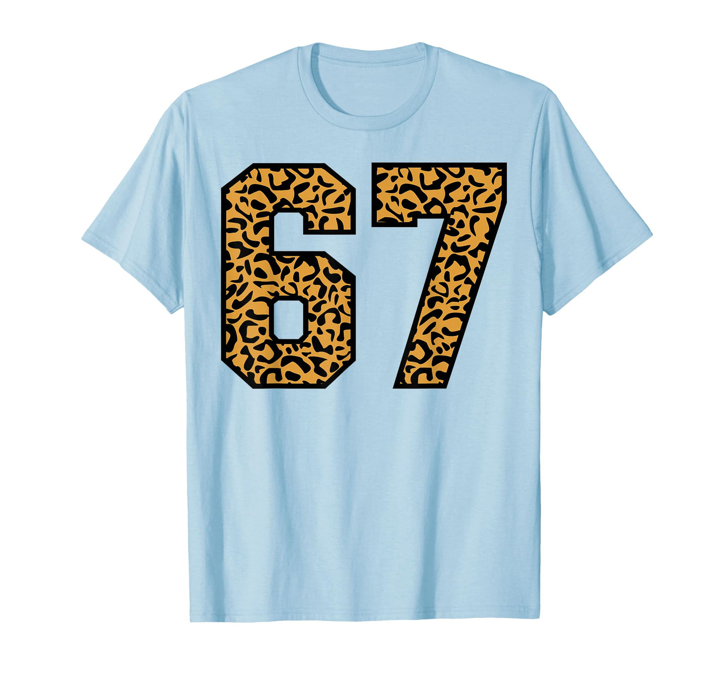 67 Number Leopard Sixty-Seven Team Sports Varsity Matching T-Shirt