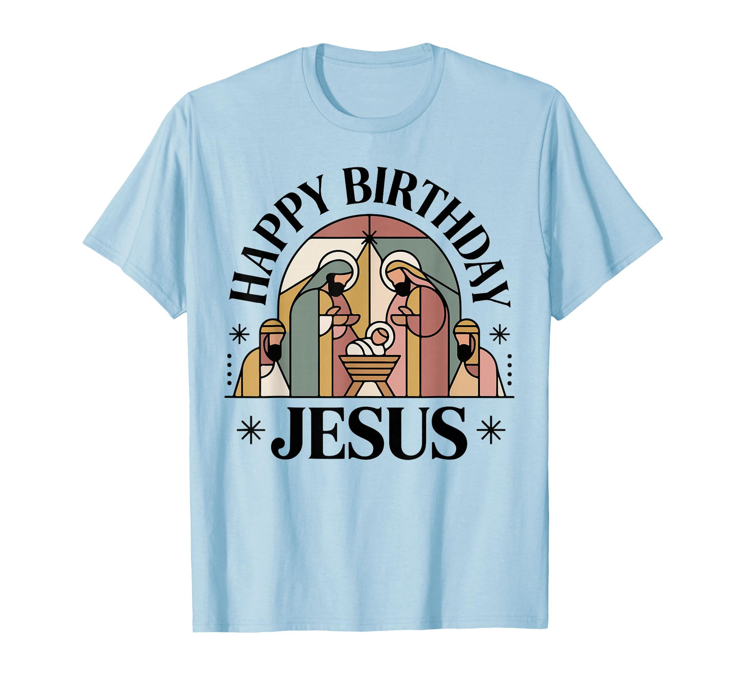Happy Birthday Jesus Christmas Christian Outfit Toddler Girl T-Shirt
