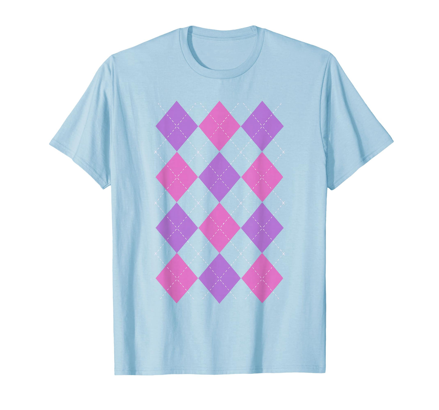 Kpop Baby Pink Color Argyle for Girls Kids Men Women K-Pop T-Shirt