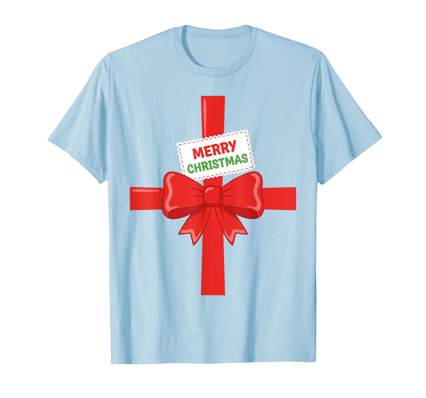 Funny Christmas Bow Present Xmas Costume Kids Men Women T-Shirt