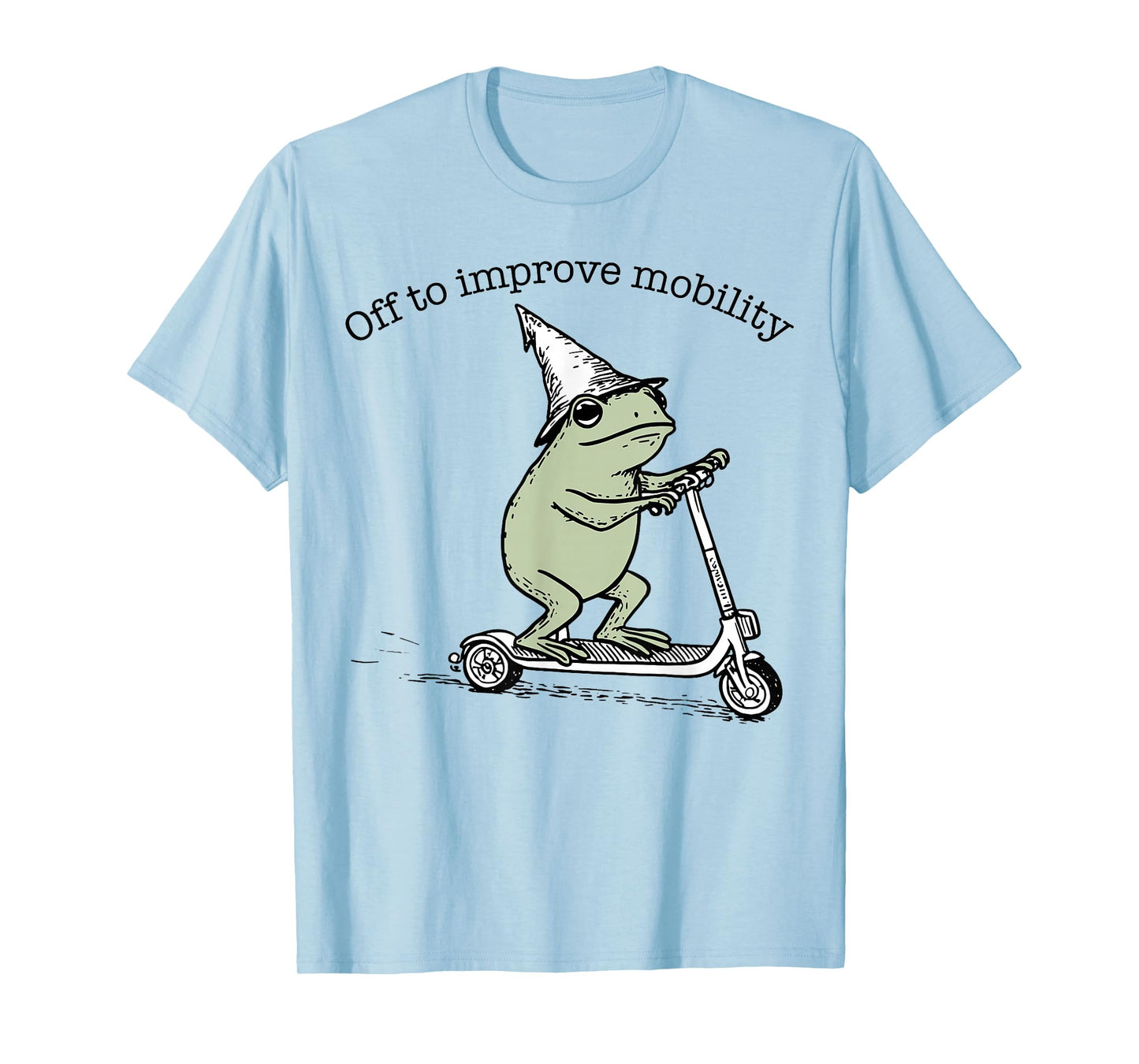 Off to Improve Mobility Funny Frog Scooter Physical Therapy T-Shirt