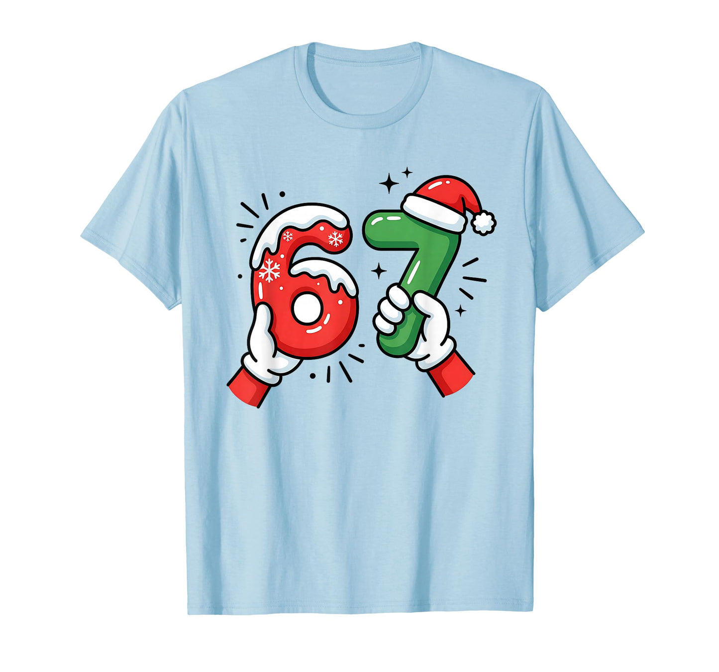 67 Six Seven Funny Christmas 6 7 Meme Xmas Men Women Kids T-Shirt