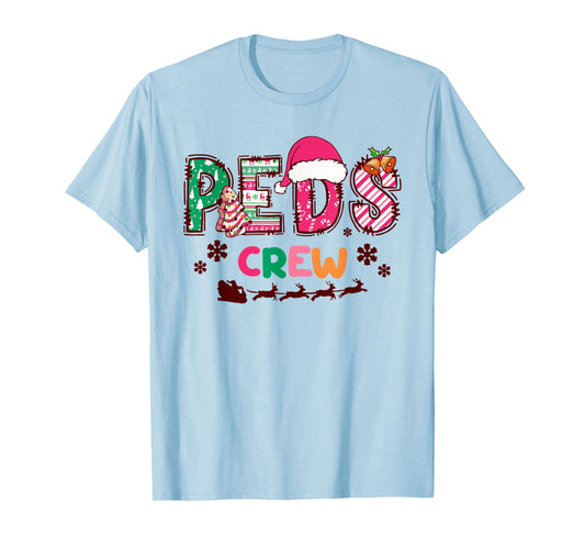 Peds Crew Christmas Pediatric Nurse Team T-Shirt