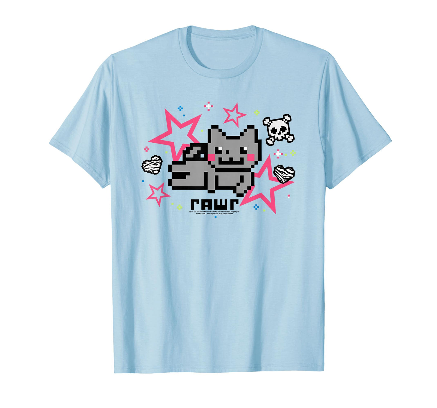 Nyan Cat Rawr Pink Scene Collage Internet Meme Funny Kitty T-Shirt
