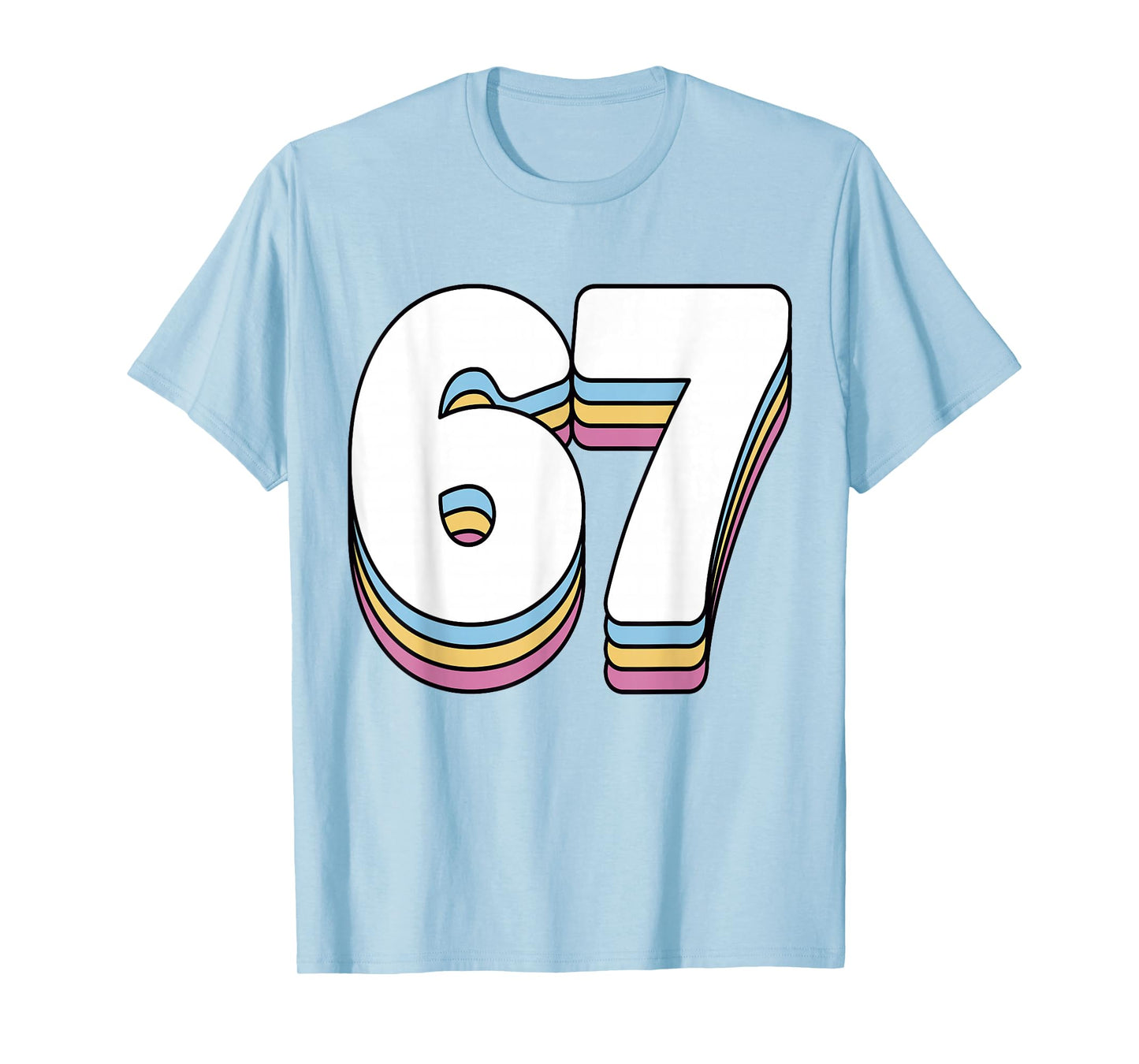 Funny 6 7 Meme Six Seven Gen Alpha Slang 67 T-Shirt