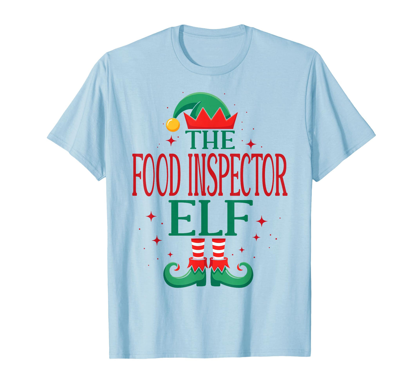 Funny Food Inspector Elf Christmas Holiday for Medical Staff T-Shirt