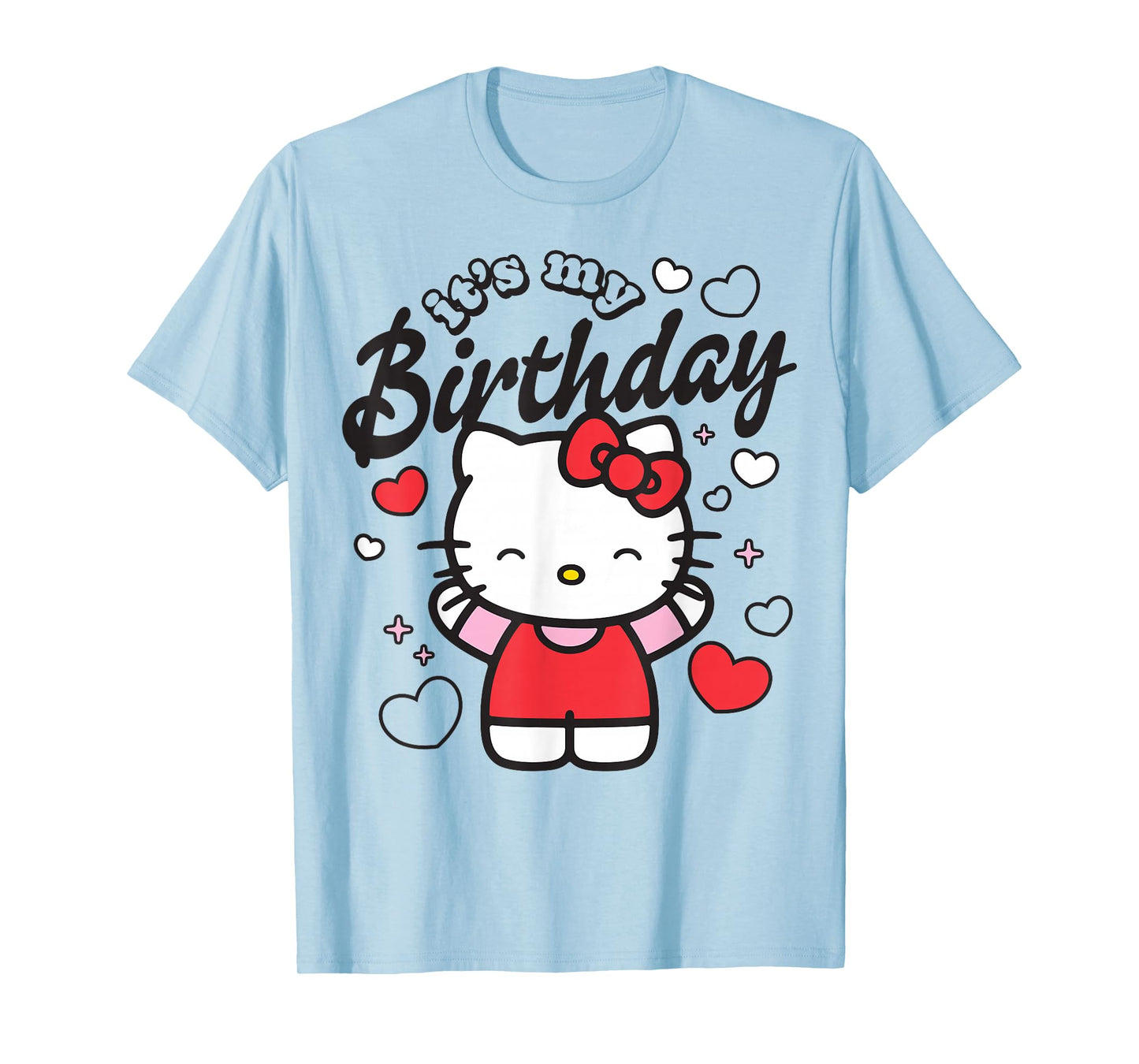 Hello Kitty It's My Birthday Hello Kitty Happy Cheer Hearts T-Shirt