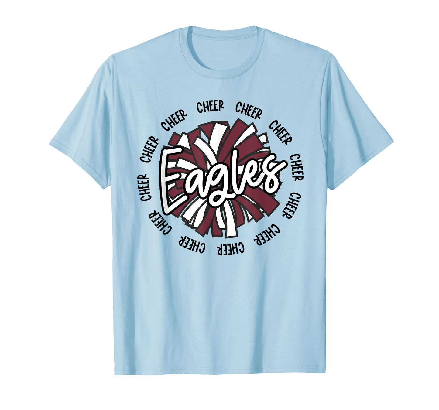 Maroon Eagles Cheer Mom Cheerleading Team Squad Coach Eagle T-Shirt