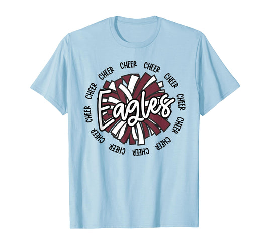 Maroon Eagles Cheer Mom Cheerleading Team Squad Coach Eagle T-Shirt