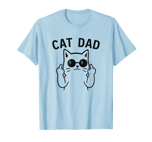 Cat Dad Funny Gift for Men Boys T-Shirt
