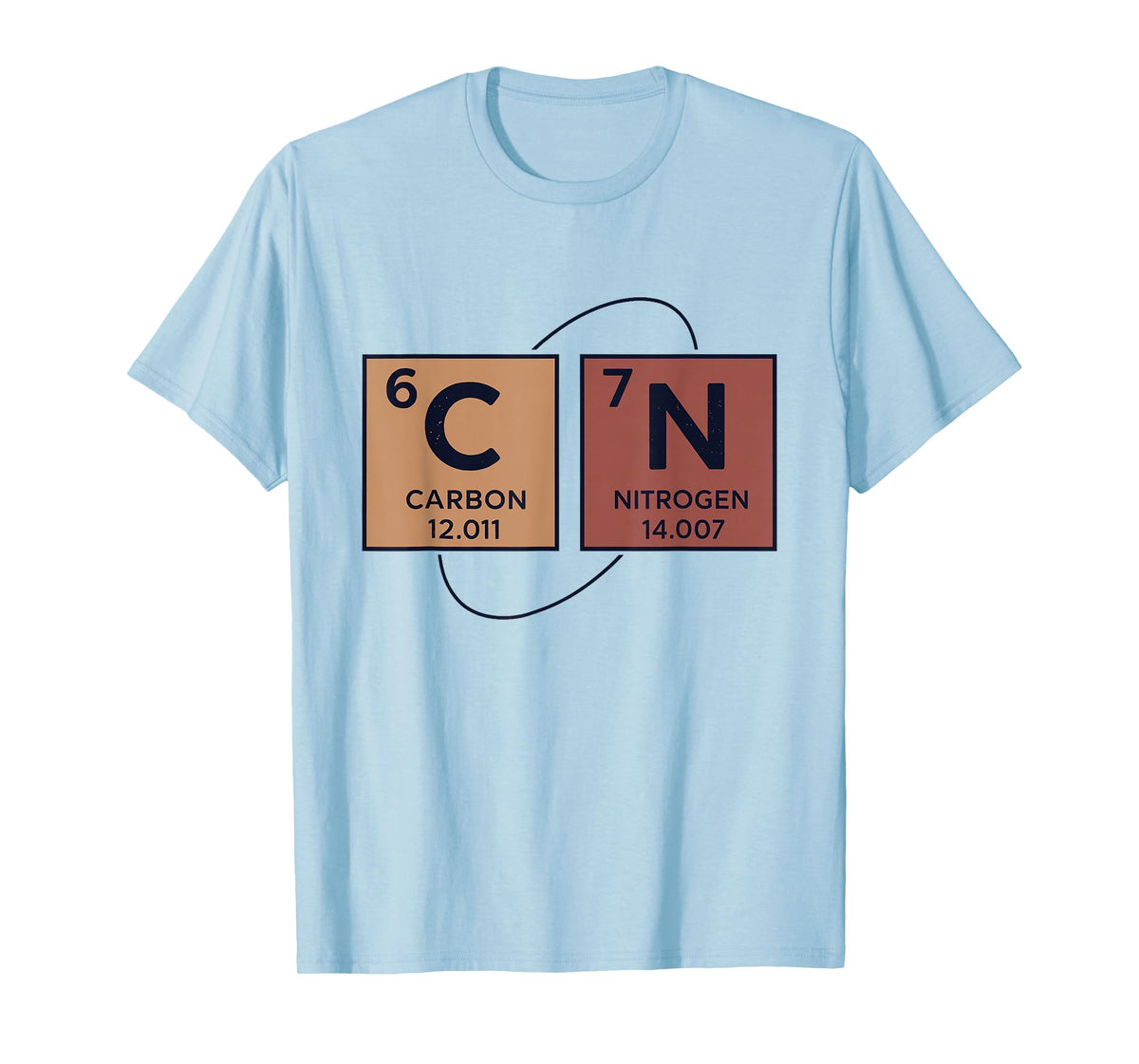 Retro Funny 6 7 Carbon Nitrogen Periodic Six Seven Physics T-Shirt