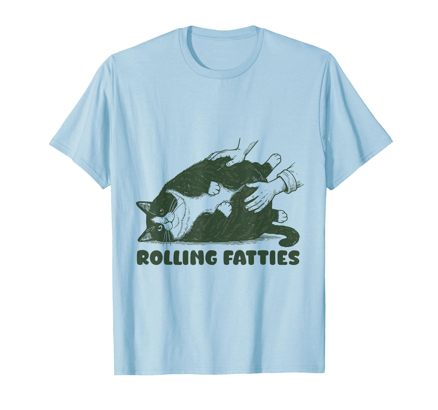 Rolling Fatties Tuxedo Cat Funny Cute Tuxedo Lover T-Shirt