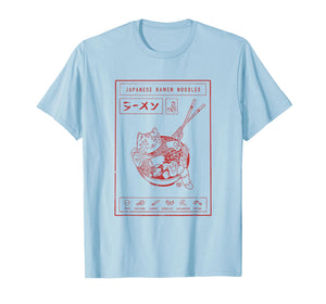 Vintage Japanese Ramen Noodles Cat T-Shirt