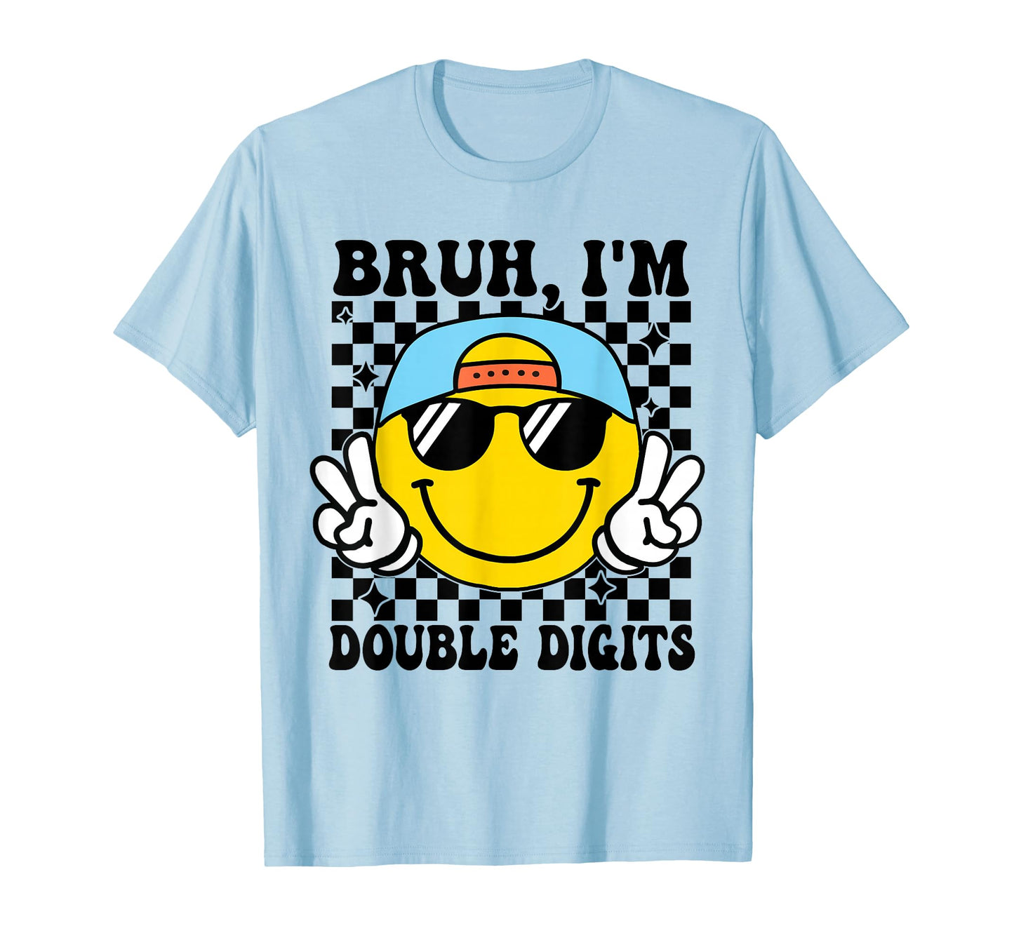 Bruh I'm Double Digits 10 Year Old boy Birthday 10 Birthday T-Shirt