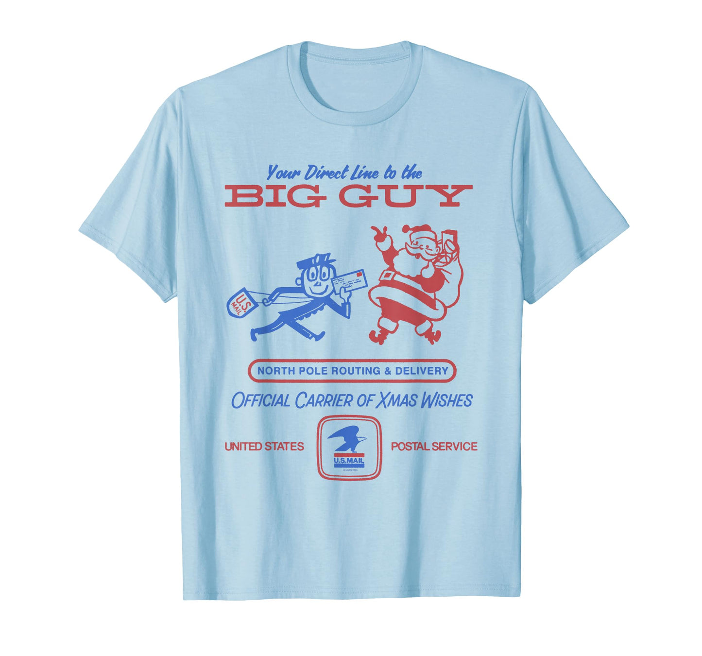 USPS Official Carrier of Xmas Wishes Christmas Delivery T-Shirt