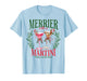 Merrier with A Martini Funny Bachelorette Merry Christmas T-Shirt