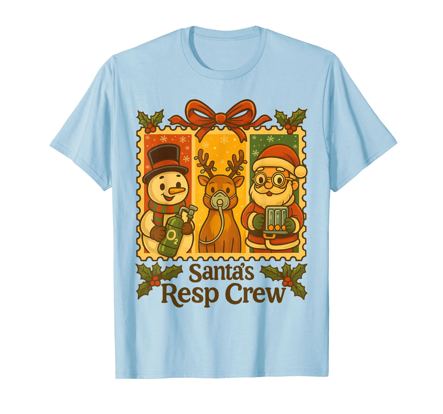 Funny Christmas Respiratory Therapy Crew Xmas RT Nurse T-Shirt