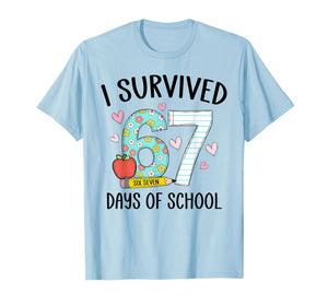 I Survived 67 Days of School Teacher Kids 67th Day of School T-Shirt
