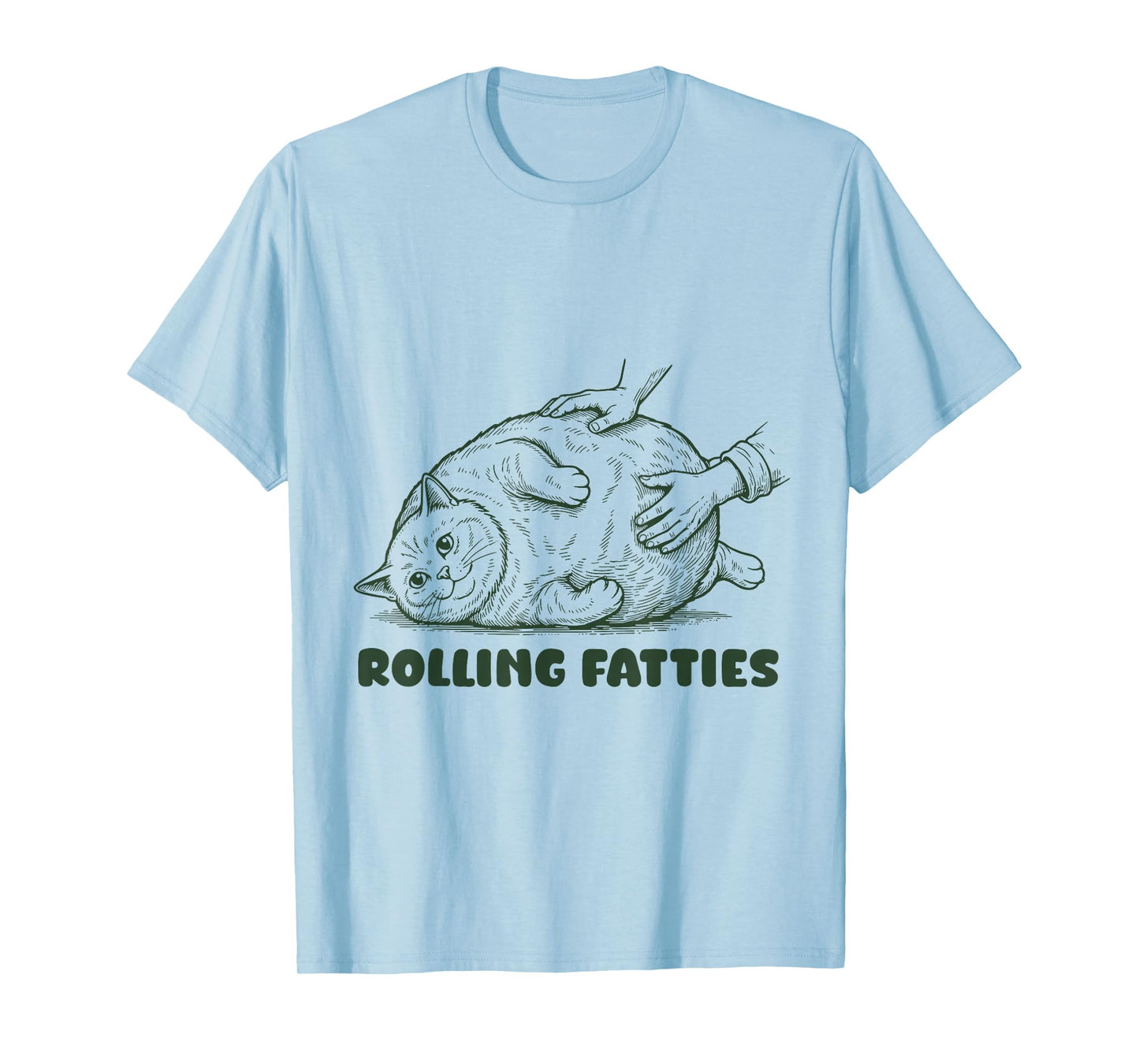 Rolling Fatties British Shorthair Funny Cute Cat Lover T-Shirt