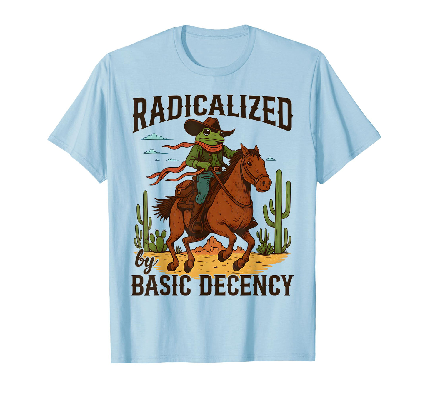 Retro Radicalized by Basic Decency Cowboy Frog T-Shirt