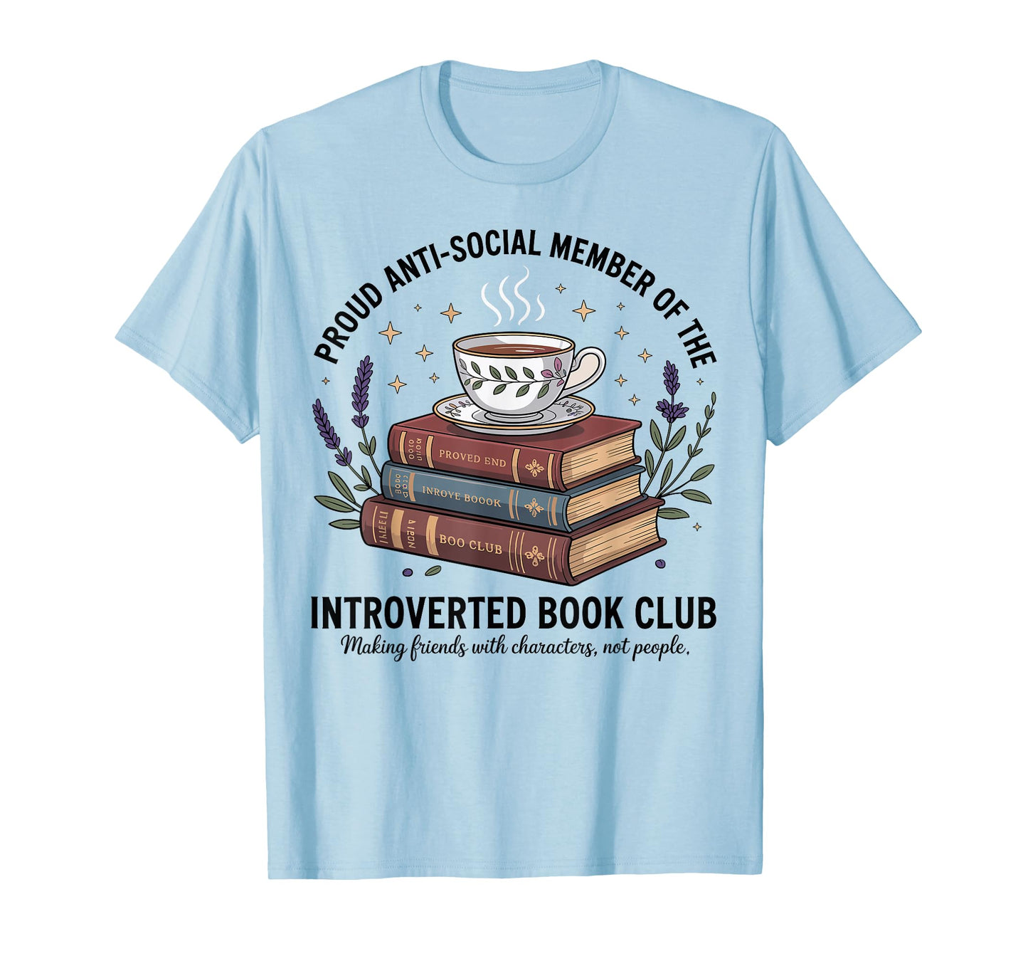 Retro Proud Introverted Book Club Anti Social Reader T-Shirt