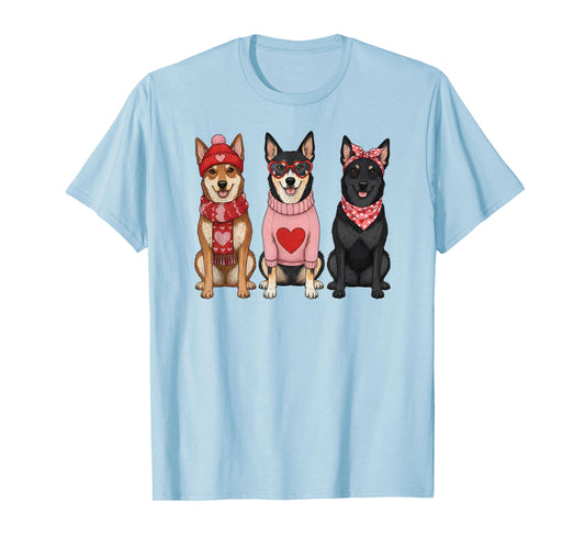 Cute Australian Kelpie Valentine Dog T-Shirt