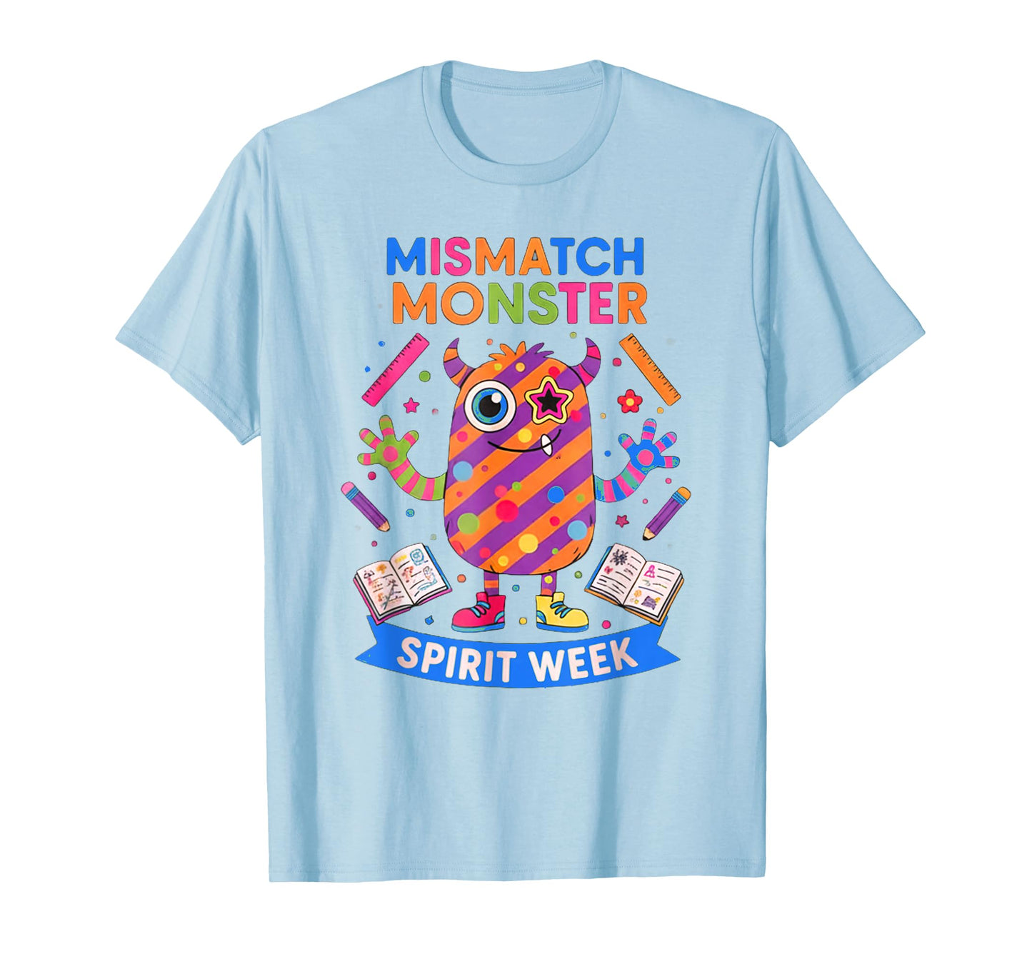 Mismatch Monster Shirt Spirit Week Kids School Wacky Day T-Shirt