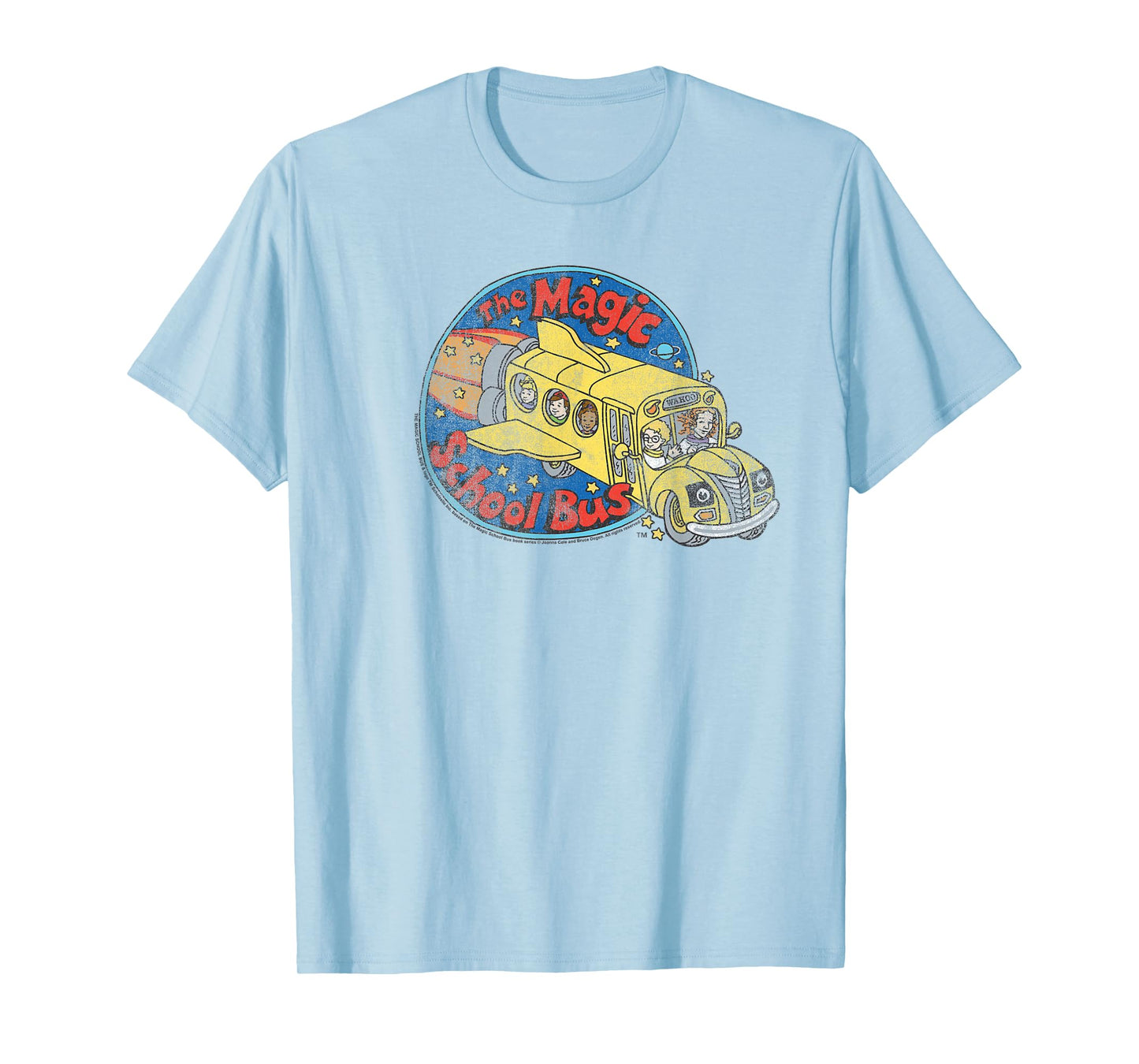 The Magic School Bus Vintage Distressed Bus Logo Cartoon T-Shirt