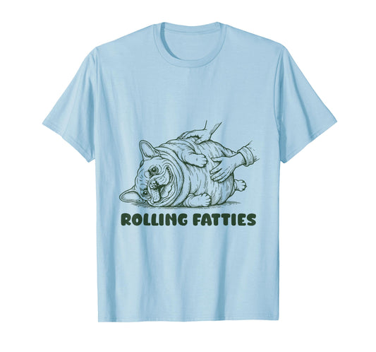 Rolling Fatties French Bulldog Funny Cute Bulldog Lover T-Shirt