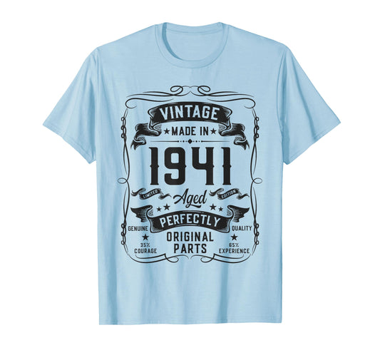 Vintage 1941 85yr 85th Birthday Gifts for Men 85 Years Old T-Shirt