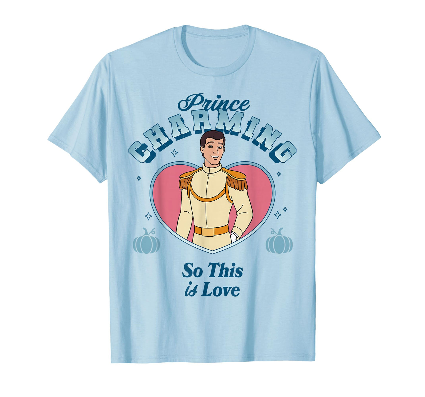 Disney Cinderella Prince Charming So This is Love Pink Heart T-Shirt