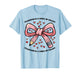 Valentines Day Teaching Work of Art Heart Bow Teacher Women T-Shirt