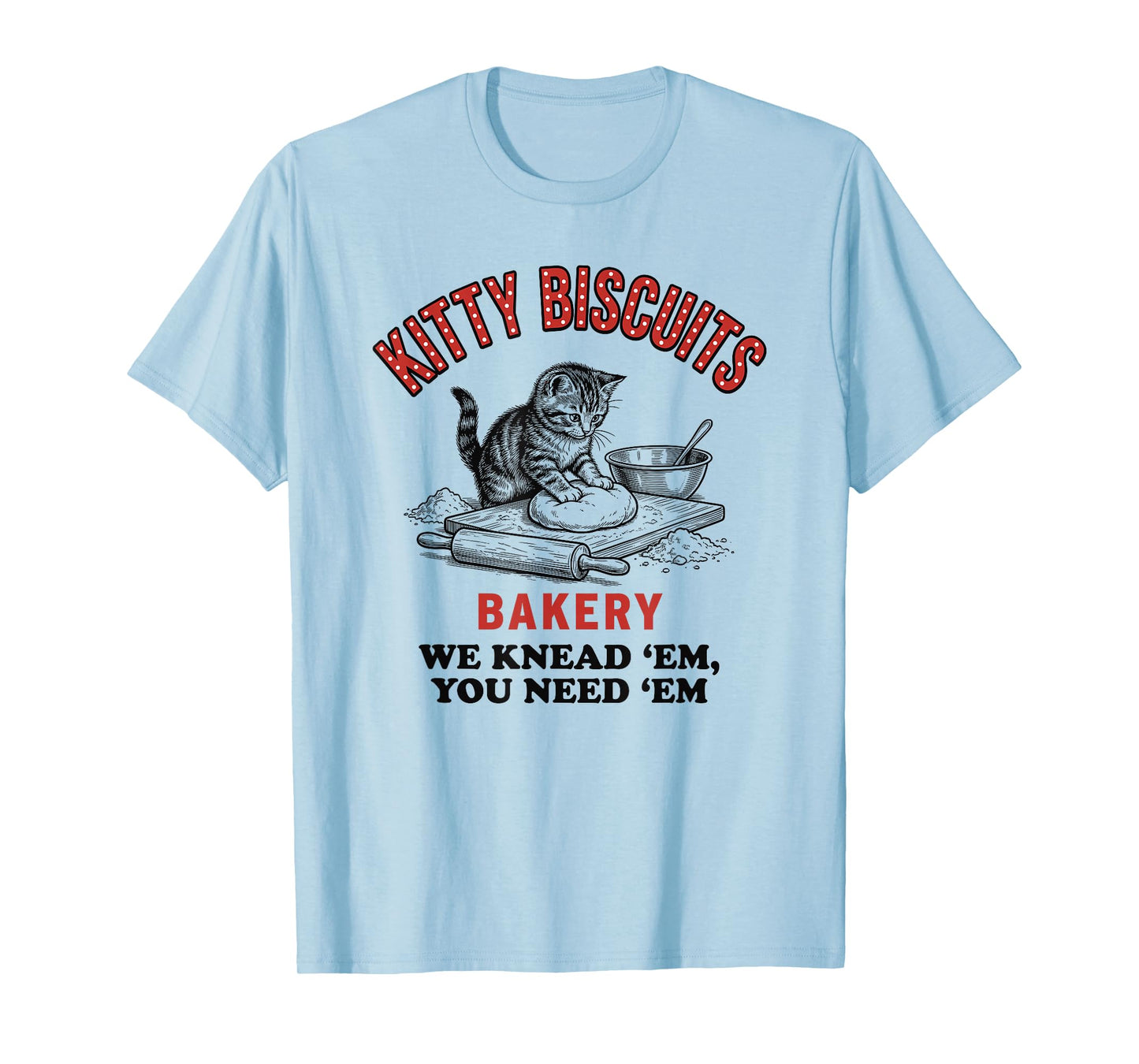 Kitty Biscuits Bakery T for Cat Lovers T-Shirt