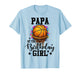 Papa of The Birthday Girl Basketball Colorful Matching T-Shirt