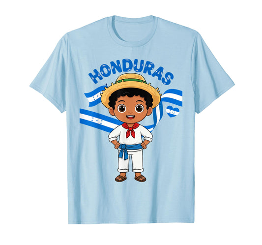 Honduras Honduran Boy Traditional Outfit Wear Flag Heritage T-Shirt
