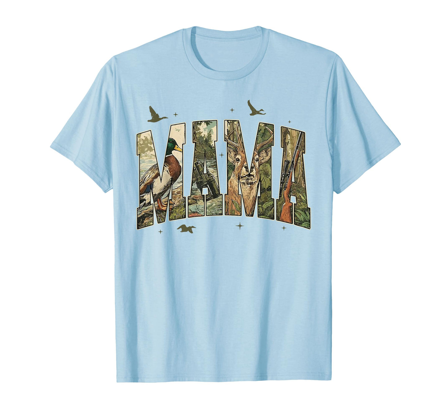 Camo Hunting Mama Deer Duck Hunting Wife Mom Mother's Day T-Shirt