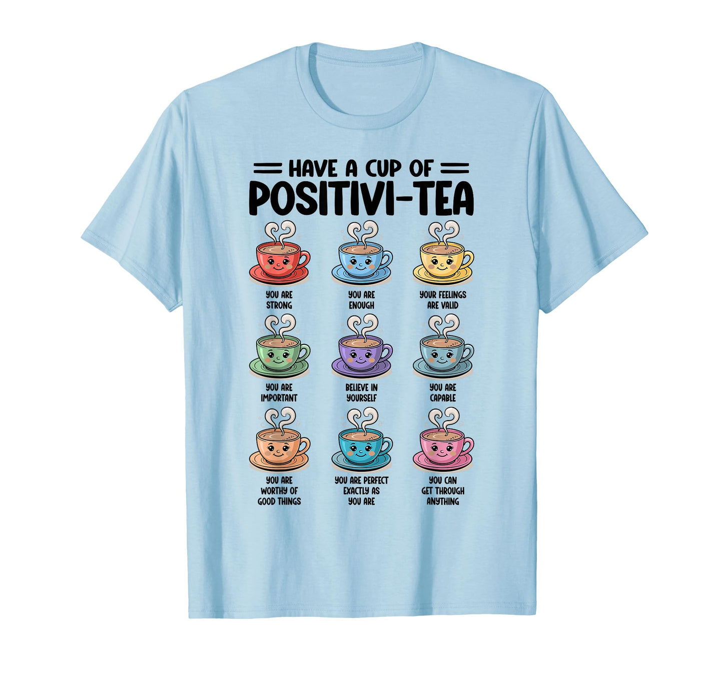 Have A Cup of Positivi-Tea Counselor Christmas Mental Health T-Shirt